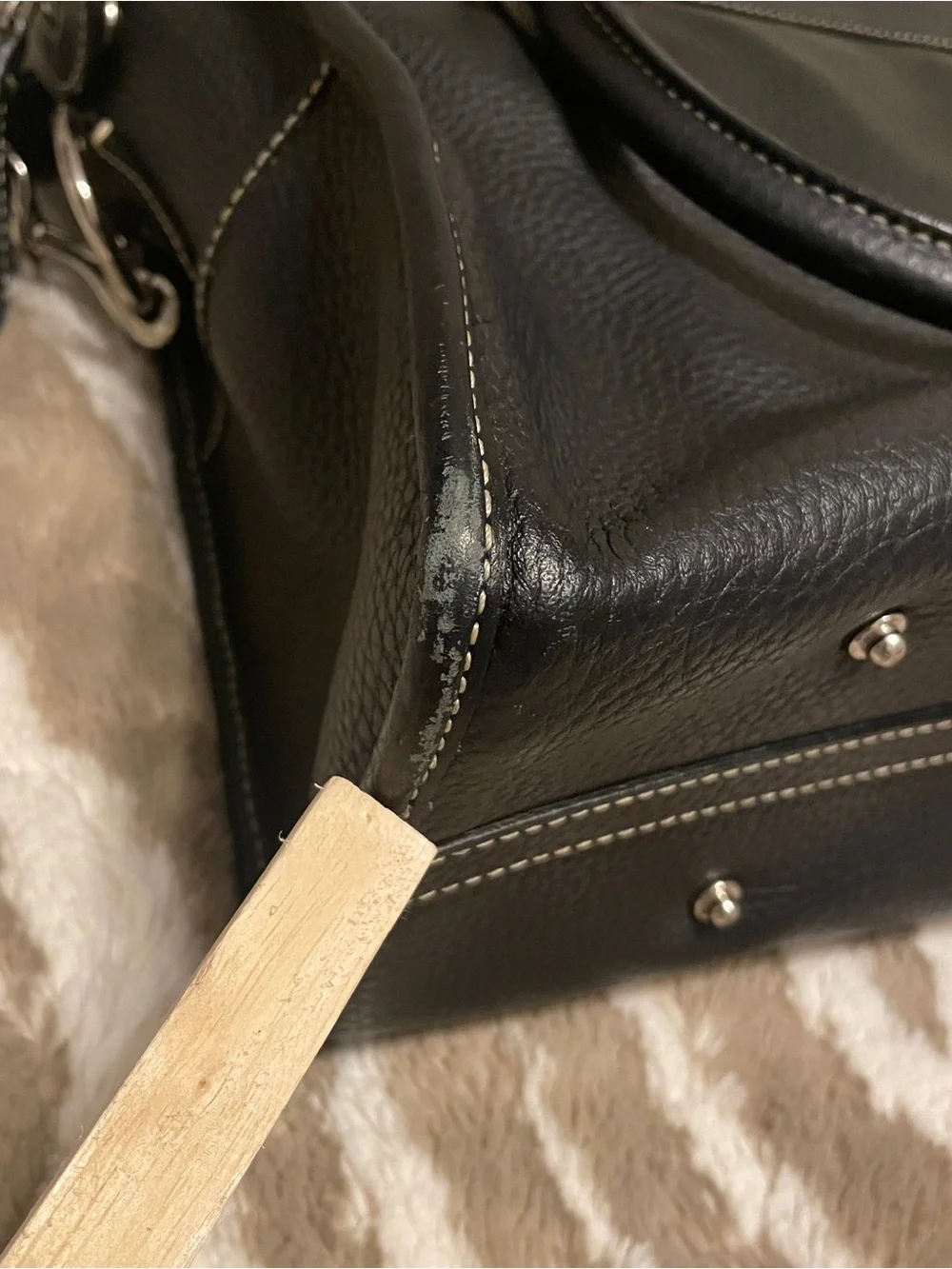 Dooney & Bourke Black Leather Double Front-Pocket Messenger